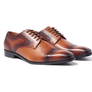 Giày tây Nam patina Cap Toe Brogue Derby H1CD1M1