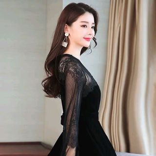 Sét bộ nhung phối ren cao cấp