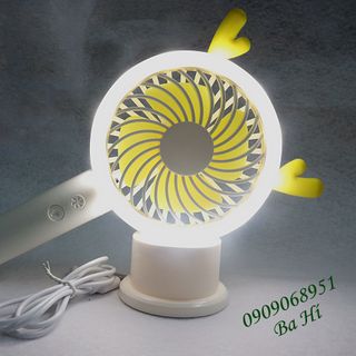 Quạt mini cầm tay 2 cấp độ - 2 kiểu đèn