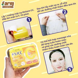 Mặt nạ dưỡng trắng phục hồi tinh chất vitamin c Cc Melano