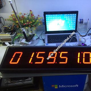 Đồng hồ đếm ngược led 8 số - KT 20 x 80 x 5 cm