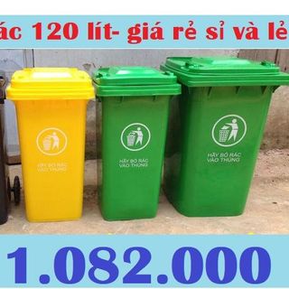 Cung cấp thùng rác 120 lít nhựa hdpe giá rẻ thùng rác nắp kín- - nhiên giá sỉ