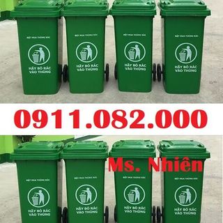 Cung cấp thùng rác 120 lít nhựa hdpe giá rẻ thùng rác nắp kín- - nhiên