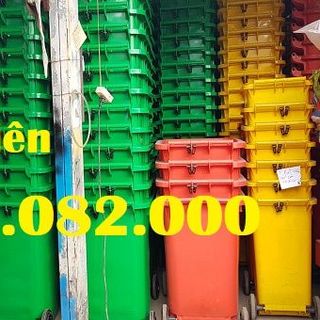 Cung cấp thùng rác 120 lít nhựa hdpe giá rẻ thùng rác nắp kín- - nhiên