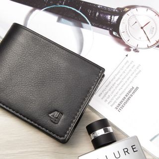 Ví nam da bò 4U form nhỏ gọn FA167 đen - nâu