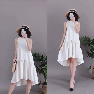 Đầm BaByDoll trắng đen