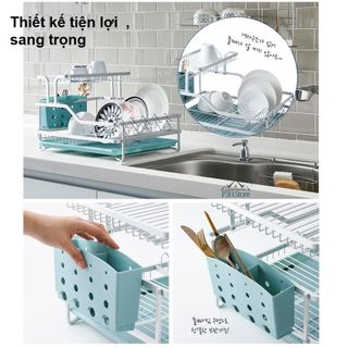 Kệ chén dĩa 2 tầng cao cấp LockLock Disk-Rack LDR204