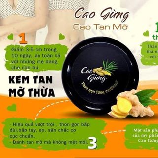 Tan mỡ cao gừng thiên nhiên