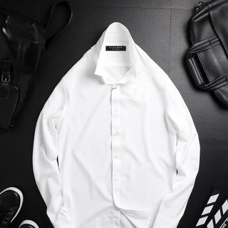 Áo somi trắng đen cotton thấm hút mồi hôi giá 110k- 120k