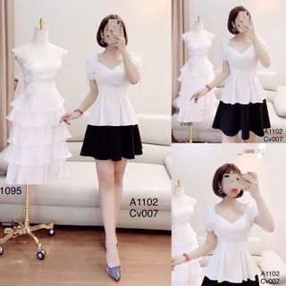 Set Áo somi kiểu chân váy ngắn xòe