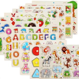 Đồ chơi gỗ - Bảng núm gỗ cho bé