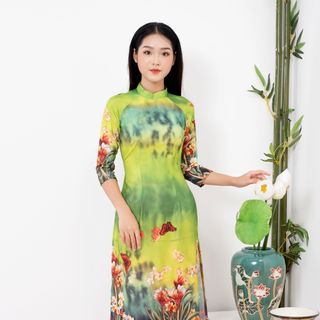 Áo Dài Thổ Cẩm Đẹp - cao