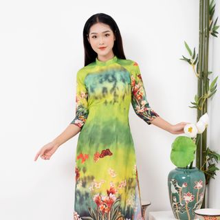 Áo Dài Thổ Cẩm Đẹp - cao