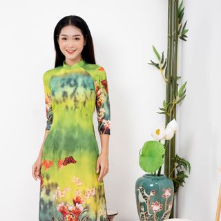 Áo Dài Thổ Cẩm Đẹp - cao