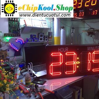 Bảng đồng hồ treo tường led quảng cáo số lớn giá rẻ