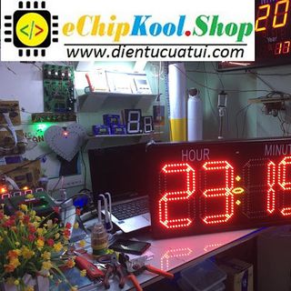 Bảng đồng hồ treo tường led quảng cáo số lớn giá rẻ