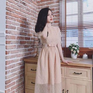 Đfm ren lưới chấm bi