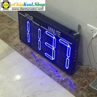 Đồng hồ treo tường led đơn QC - BLUE