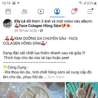 Kem Face Colagen Hồng Sâm