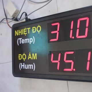 Đồng hồ nhiệt độ - độ ẩm nhà xưởng 9x12