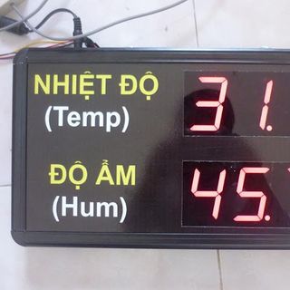 Đồng hồ nhiệt độ - độ ẩm nhà xưởng 9x12