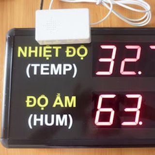 Đồng hồ nhiệt độ - độ ẩm nhà xưởng 9x12