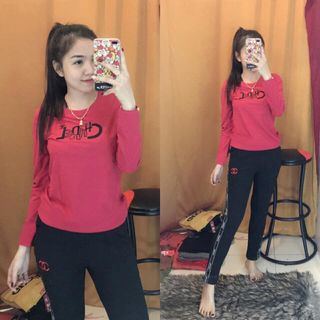 Bộ tay dài thể thao thun cô tôn 4 chieu lô gô theu soc cao cấp có 3 size sỉ đại lý