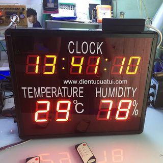 Đồng hồ Nhiệt độ - Độ ẩm - Giờ Phút Giây