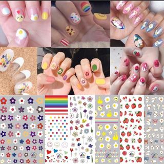Nails sticker dán móng tay màu mè