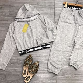 đồ bộ thể thao nữ mùa hè đẹp hàn quốc giá rẻ croptop bo chữ BN 45198 Kèm Ảnh Thật