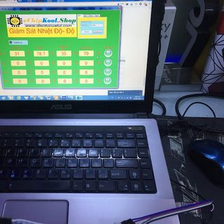 Hệ thống giám sát Nhiệt độ - Độ ẩm giao tiếp máy tính - Cảnh báo đèn còi cảnh báo