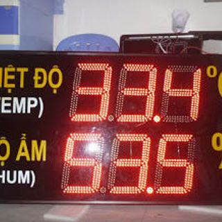 Đồng hồ Nhiệt độ - Độ ẩm Led Quảng Cáo