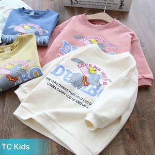 Áo tay dài in họa tiết chú Voi bé gái giá sỉ tphcm