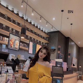 áo len nữ đẹp kiểu hàn quốc dễ thương giá sỉ lệch vai BN 34185 Kèm Ảnh Thật