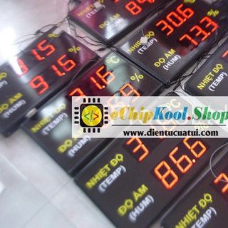 Đồng hồ điện tử hiển thị Nhiệt độ - Độ ẩm - Còi cảnh báo quá nhiệt KT 20 x 40 cm