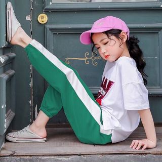 Bộ thun W phong cách bé gái
