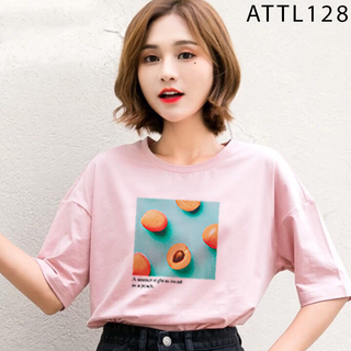 ÁO THUN NỮ TAY LỠ IN HÌNH TRÁI CÂY VÀ CHỮ SIÊU HOT FREE SIZE- ATTL128 giá sỉ