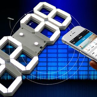 Đồng hồ treo tường led 3D Wifi - SmartHome