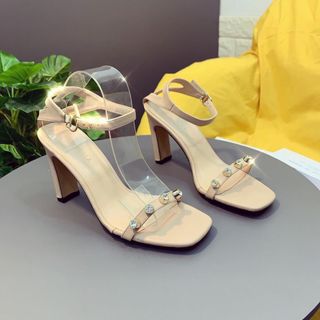Giày sandal cao gót đá