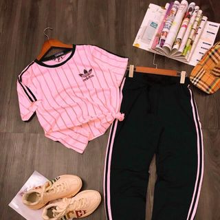 Bộ adidass sọc mix quần jogger 3 sọc giá sỉ