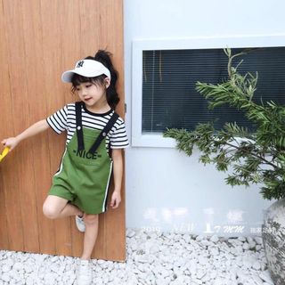 Set yếm áo thun bé gái giá sỉ tphcm
