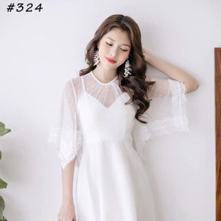 Đầm Dự Tiệc Lưới Phối Ren