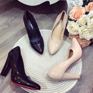 Giày cao got da bóng