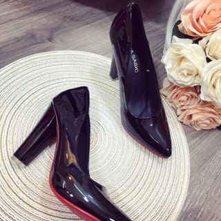 Giày cao got da bóng