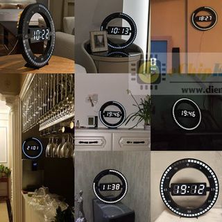 Đồng hồ treo tường led 3D Circle độc đáo