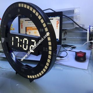 Đồng hồ treo tường led 3D Circle độc đáo