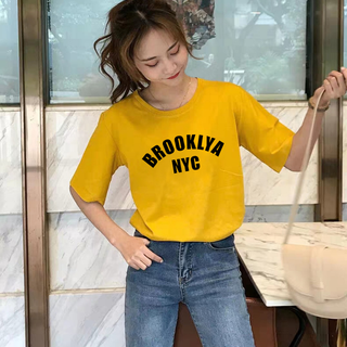 ÁO THUN TAY LỠ IN CHỮ BROCKLYA NYC CÁCH ĐIỆU FREE SIZE - ATTL73