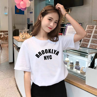 ÁO THUN TAY LỠ IN CHỮ BROCKLYA NYC CÁCH ĐIỆU FREE SIZE - ATTL73