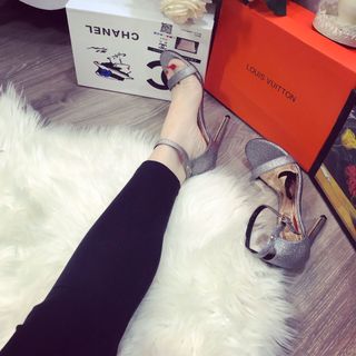 Giày sandal cao got kim sa