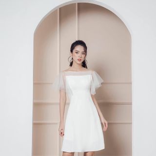 Đầm Thiết kế Phối Lưới Thêu